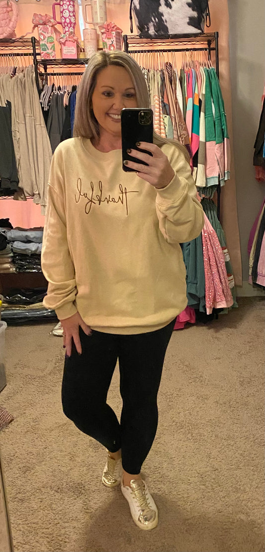 THANKFUL EMBROIDERED SWEATSHIRT