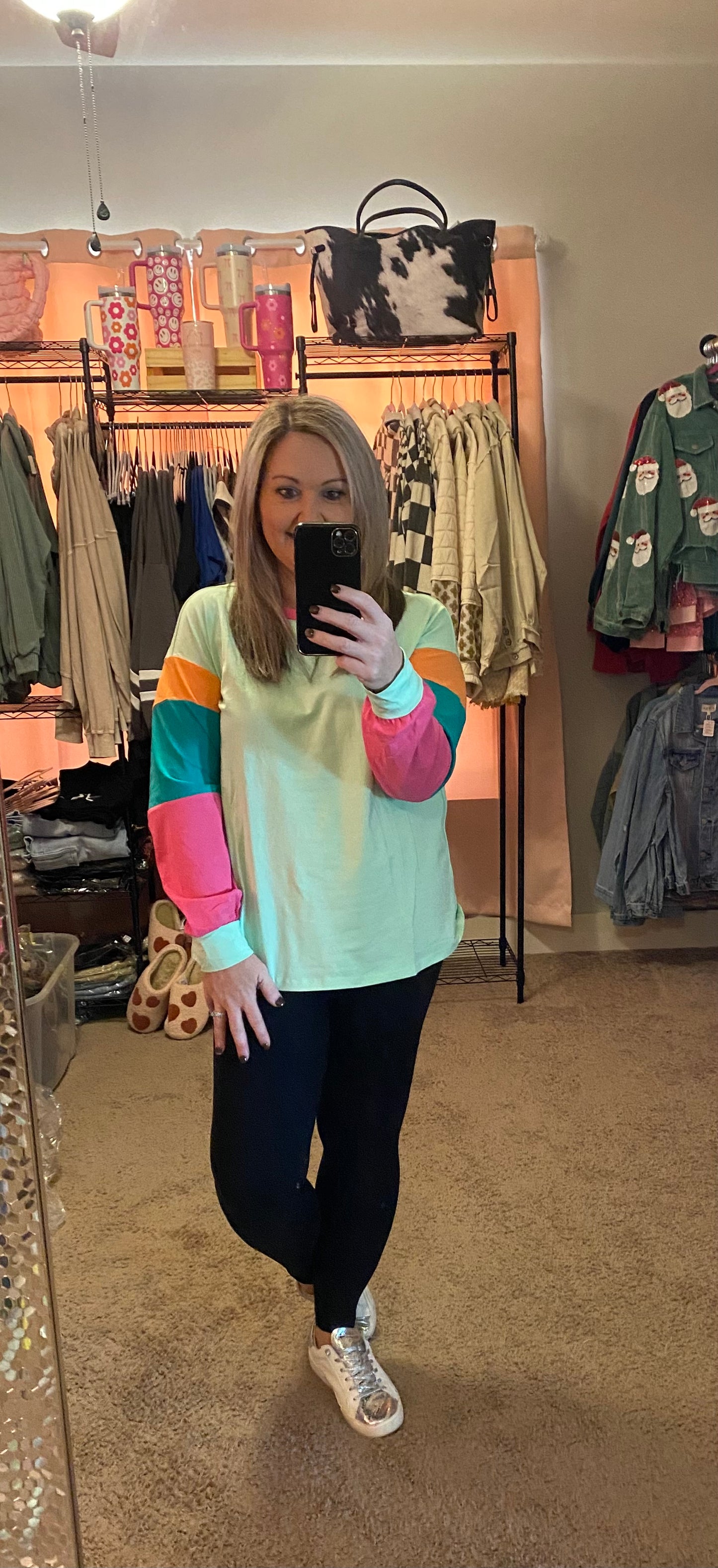 MERRITT COLOR BLOCK TOP