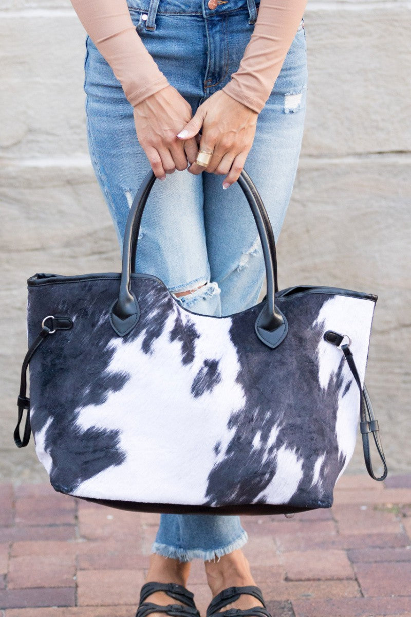 Cow Print Tote