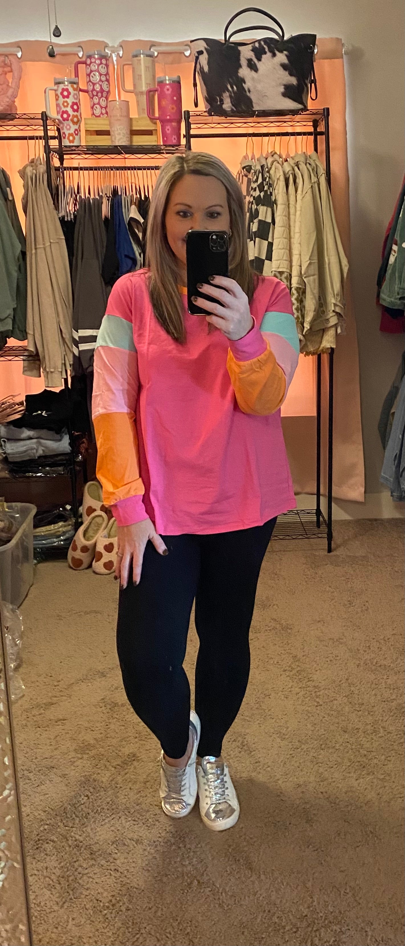 MERRITT COLOR BLOCK TOP