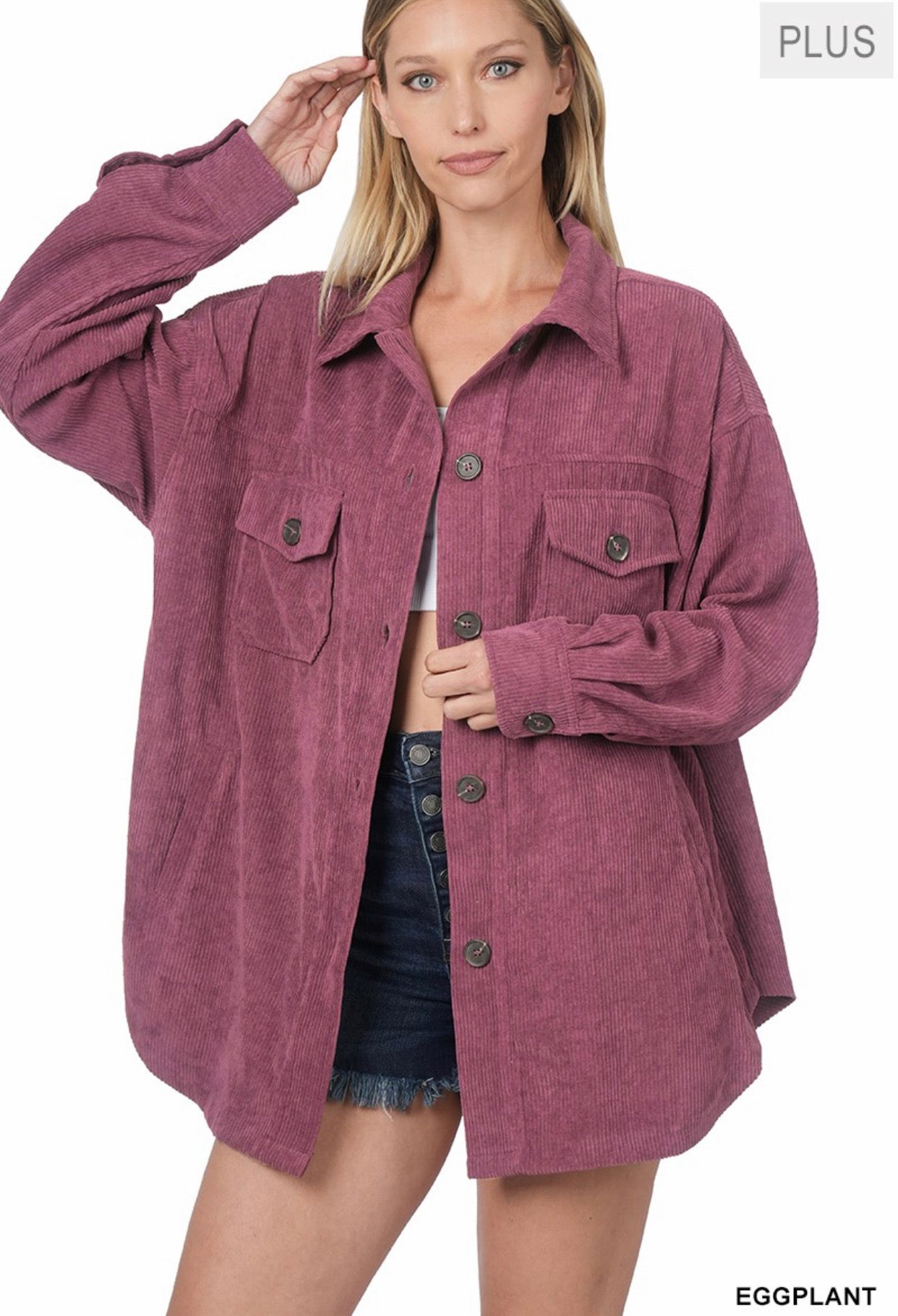 Curvy Corduroy Shacket