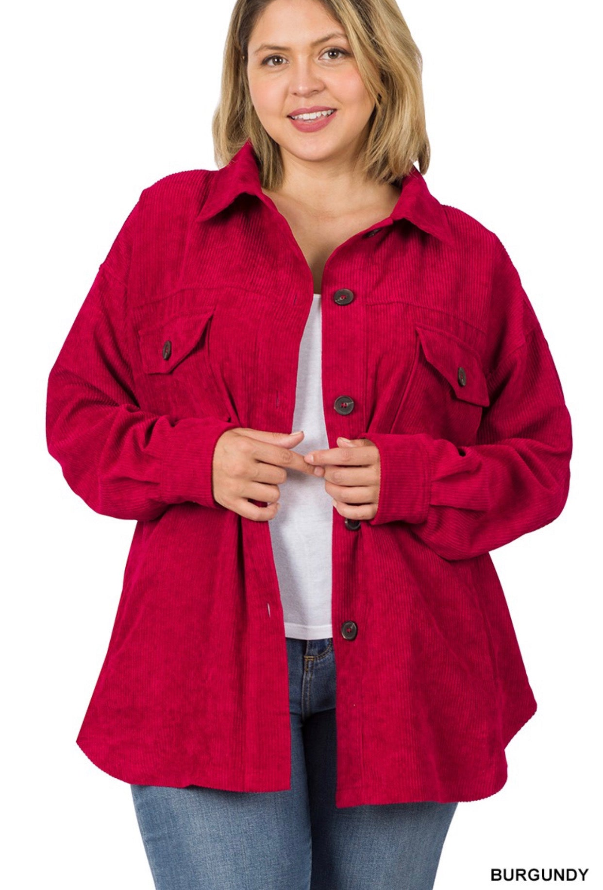 Curvy Corduroy Shacket