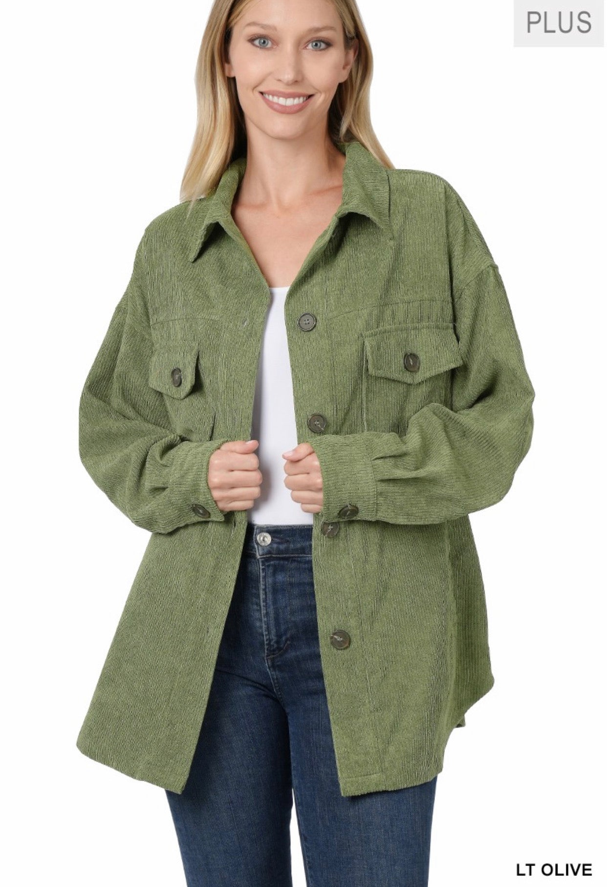 Curvy Corduroy Shacket