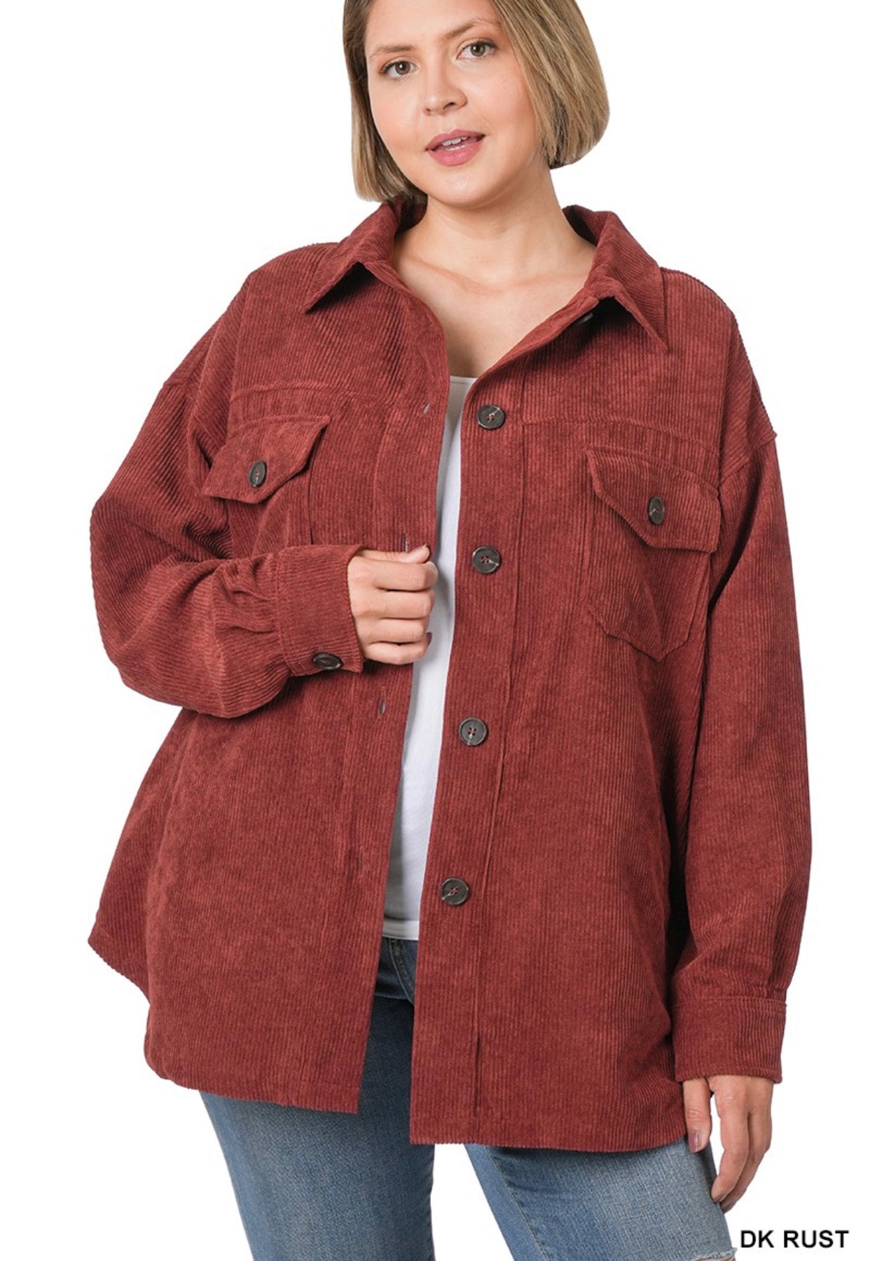 Curvy Corduroy Shacket