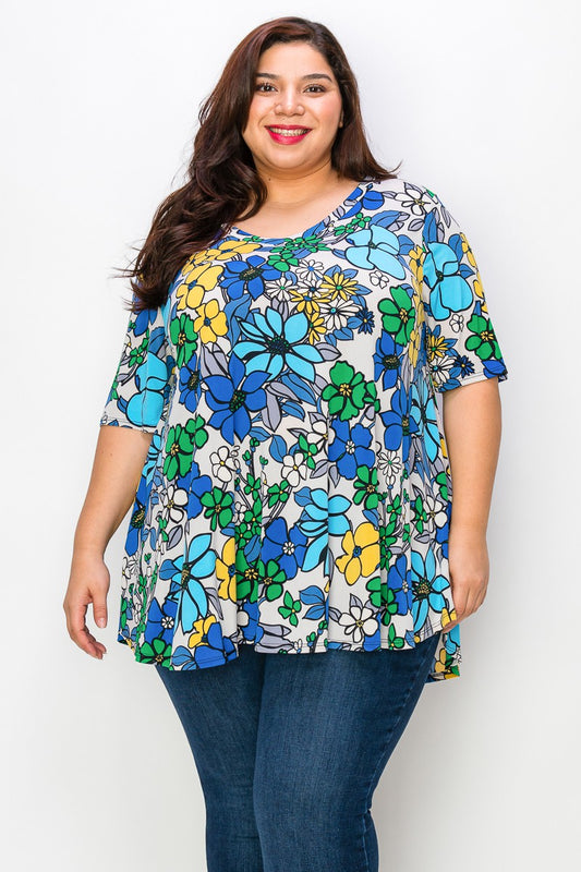 JUDY CURVY VNECK TOP