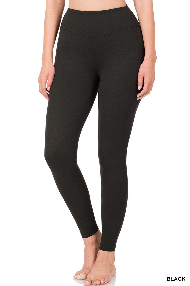 WIDE WAISTBAND MICROFIBER LEGGINGS **CUSTOMER FAVORITE**