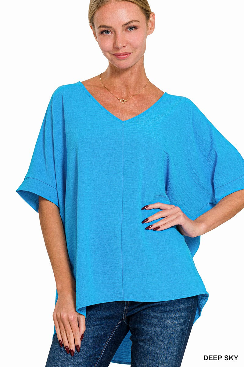 Woven Dolman Sleeve Top