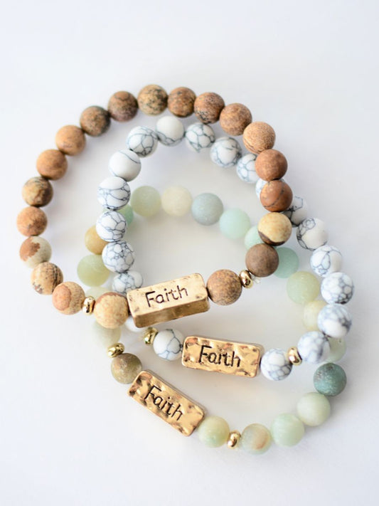 FAITH stone bracelet