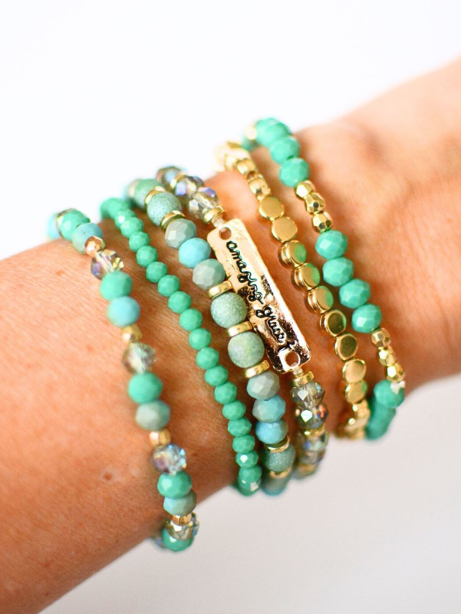 AMAZING GRACE beaded bracelet set