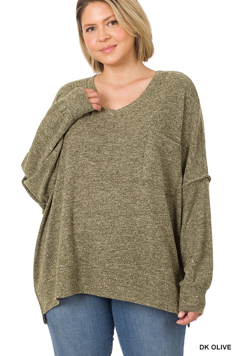 Curvy Melange Oversized Sweater