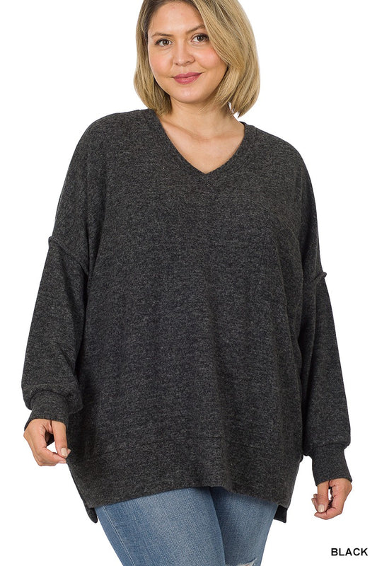 Curvy Melange Oversized Sweater