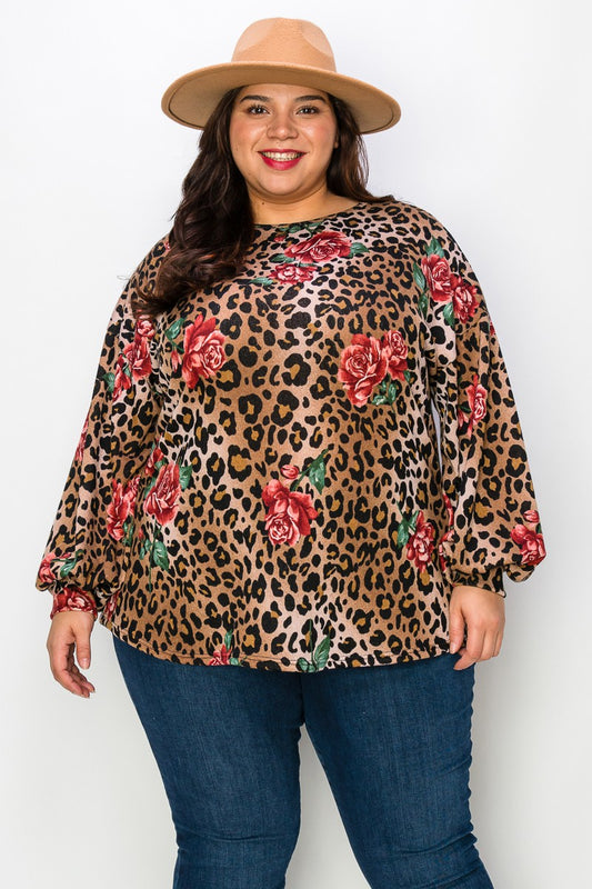 CURVY LEOPARD LADY TOP