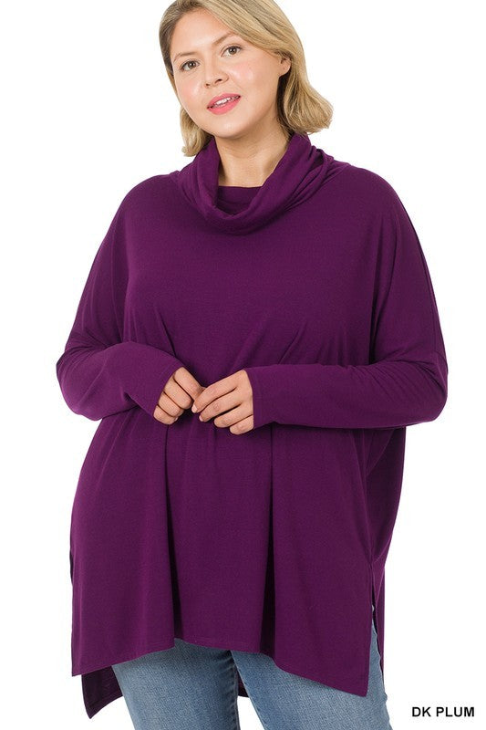 Curvy Cowl Neck Sweater