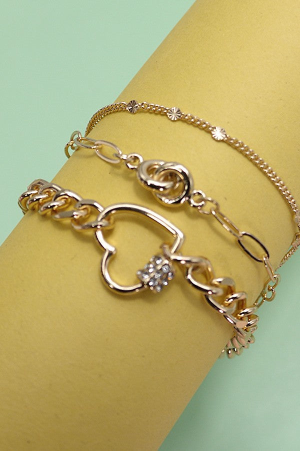 HEART TRIO BRACELET