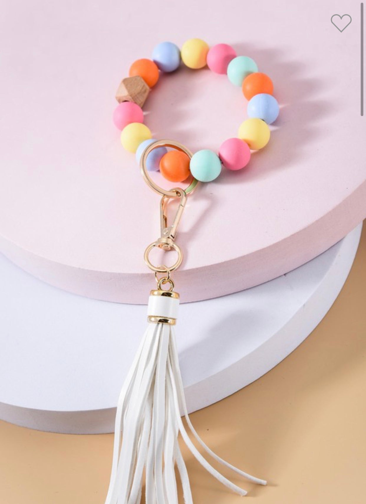 Rubber Bead Bracelet Key Holder