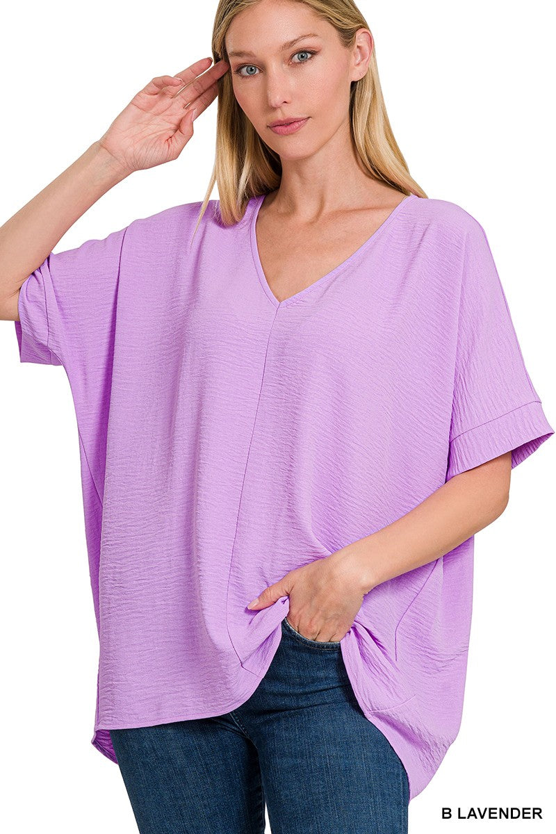 Woven Dolman Sleeve Top