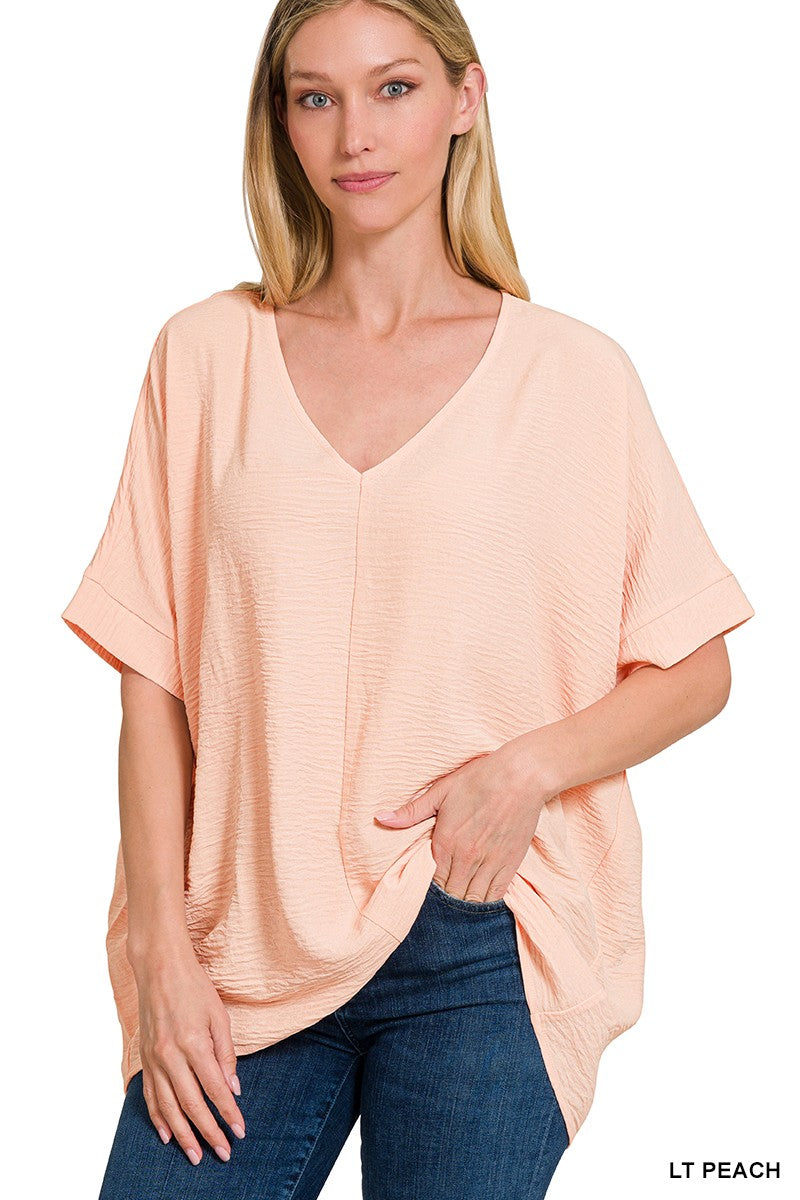 Woven Dolman Sleeve Top