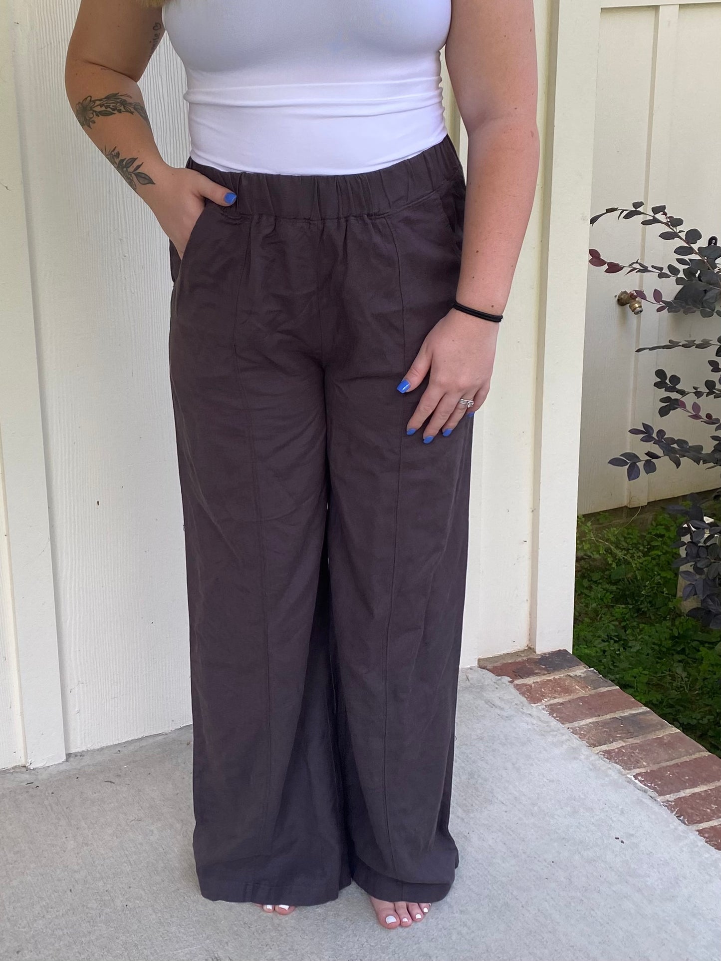 Linen Wide Leg Pants