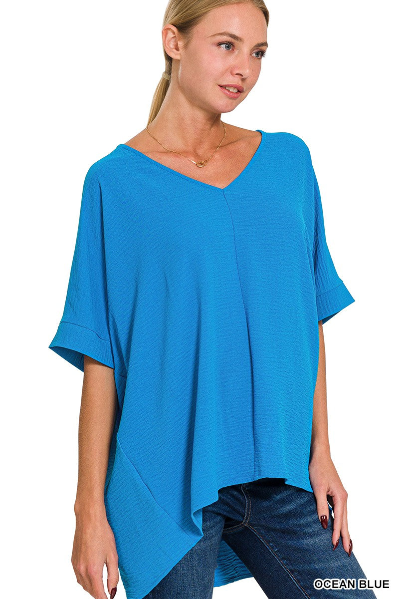 Woven Dolman Sleeve Top