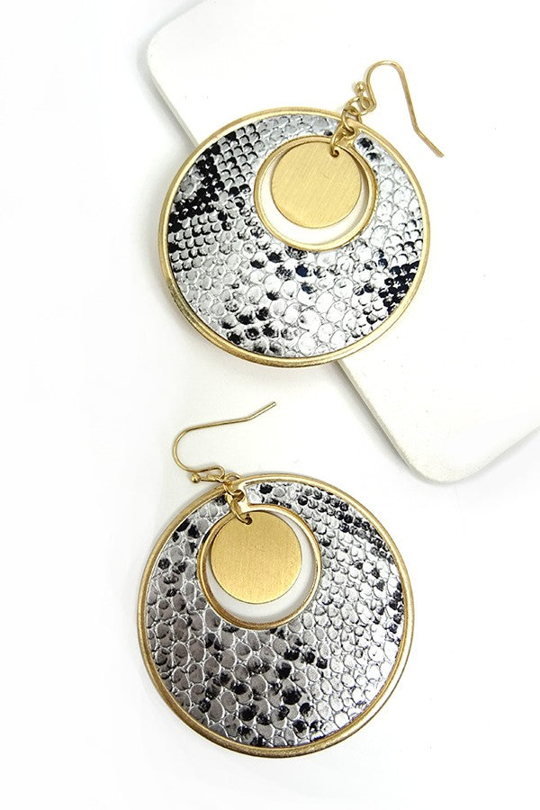 Snake Print Earrings