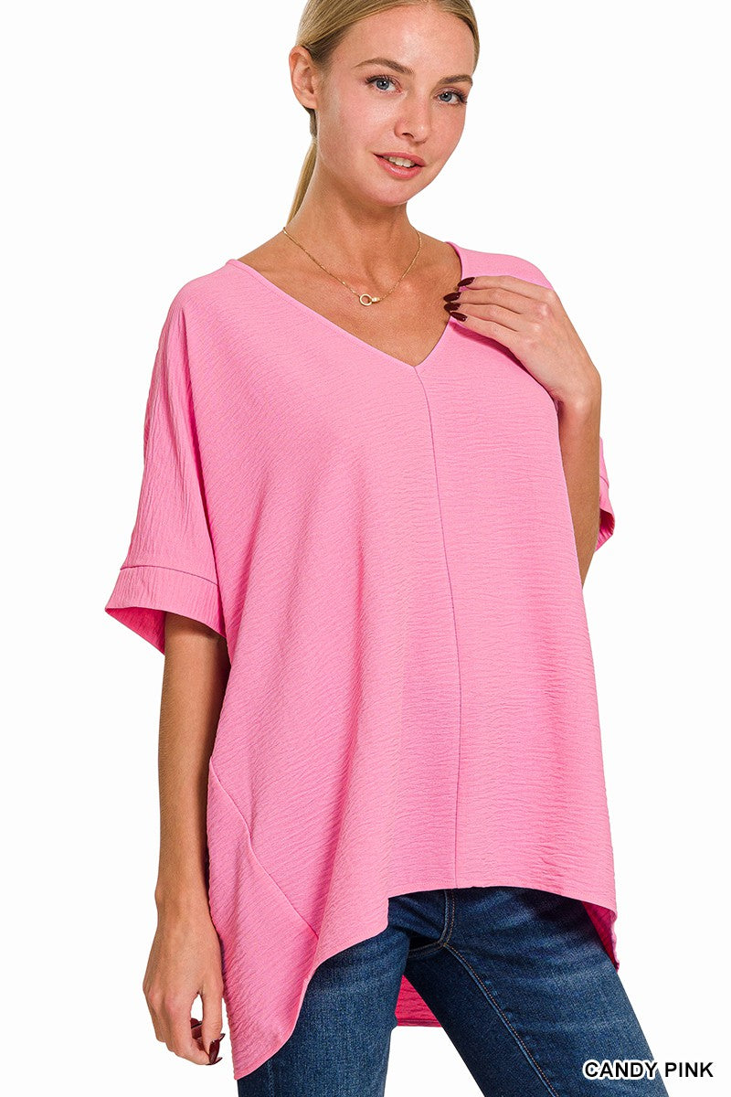 Woven Dolman Sleeve Top