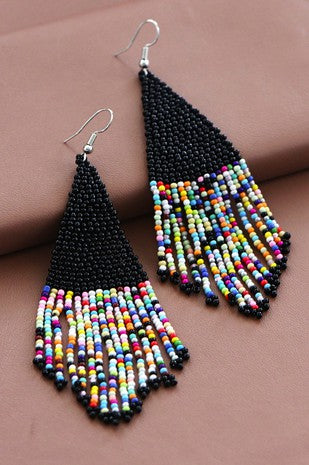 Beaded Fringe Earring