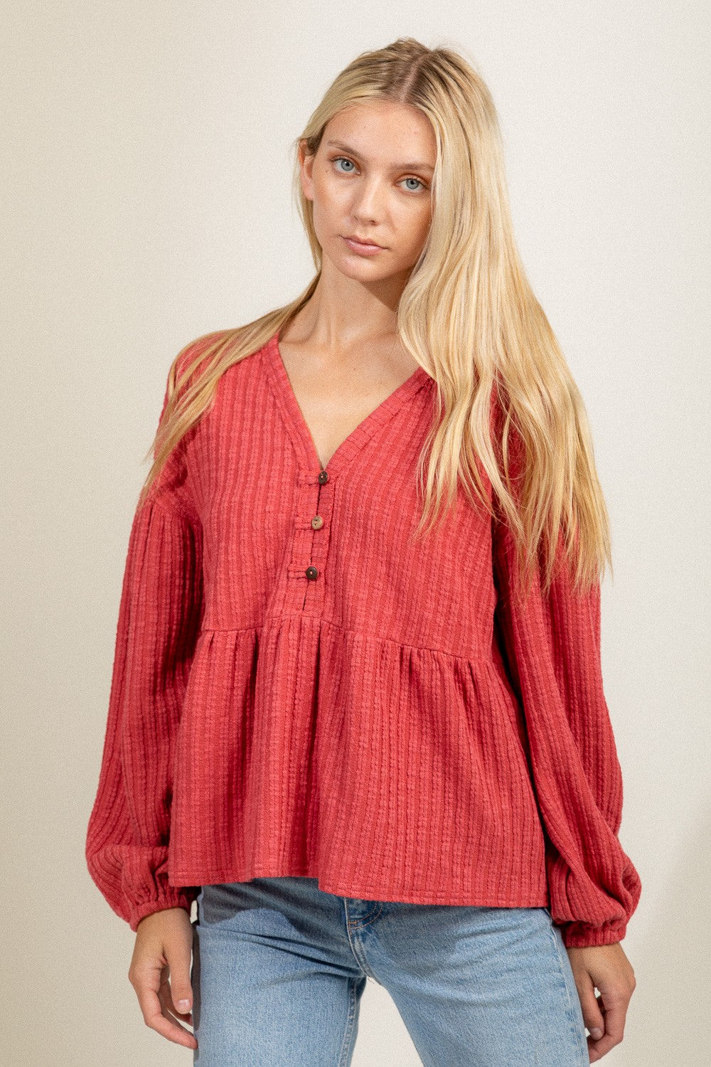 Babydoll Puff Sleeve Top